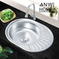 Stainless steel sink 57x45x16 cm