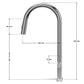 ANW HOME High-Arc Chrome Kitchen Faucet with Pull-Out Spout and 360° Rotation – 455 mm