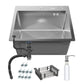ANW HOME 50x45x22 cm Silver Nano Stainless Steel Kitchen Sink – Single Bowl, Top Mount, Scratch-Resistant