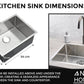 Stainless Steel Sink 54x44 Satin Inox