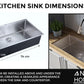 Stainless Steel Sink 74x44 Satin Inox