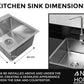 stainless steel kitchen sink color silver size 40x50 with dimensions