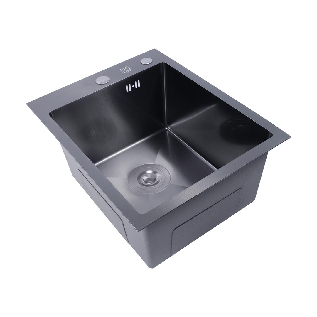 Stainless steel kitchen sink color black size 40x50