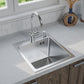ANW HOME Spülbecken, Küchenspüle aus Edelstahl, 40x45 cm, Einbauspüle 1 Becken, mit Nano-Beschichtung, Stärke 3.0+1 mm, mit Siphon und Seifenspender