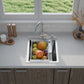 ANW HOME Lavello Cucina 1 Vasca, Lavello Acciaio Inox da Incasso 40 x 50 cm, Argento, Finitura Nano, Spessore 3,0/1 mm, Profondità 22 cm, con Sifone e Dosatore