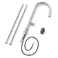 ANW HOME High-Arc Brushed Inox Kitchen Faucet with Pull-Out Spout and 360° Rotation – 455 mm