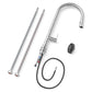 ANW HOME High-Arc Brushed Inox Kitchen Faucet with Pull-Out Spout and 360° Rotation – 455 mm
