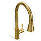 ANW HOME High-Arc Brushed Gold Kitchen Faucet with Pull-Out Spout and 360° Rotation – 410 mm