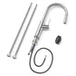 ANW HOME High-Arc Brushed Inox Kitchen Faucet with Pull-Out Spout and 360° Rotation – 420 mm