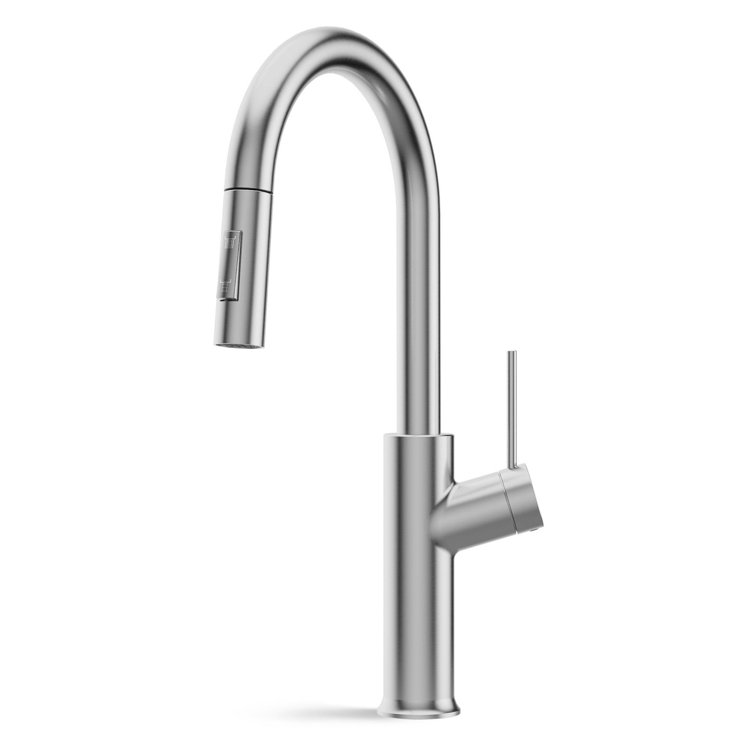 ANW HOME High-Arc Brushed Inox Kitchen Faucet with Pull-Out Spout and 360° Rotation – 420 mm