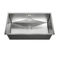 ANW HOME Kitchen Sink, Stainless Steel Kitchen Sink, Undermount Single Bowl 74x44 cm, Silver, Nano Coating, Thickness 3.0/1 mm, 22 cm Deep Bowl, with Waste Kit
