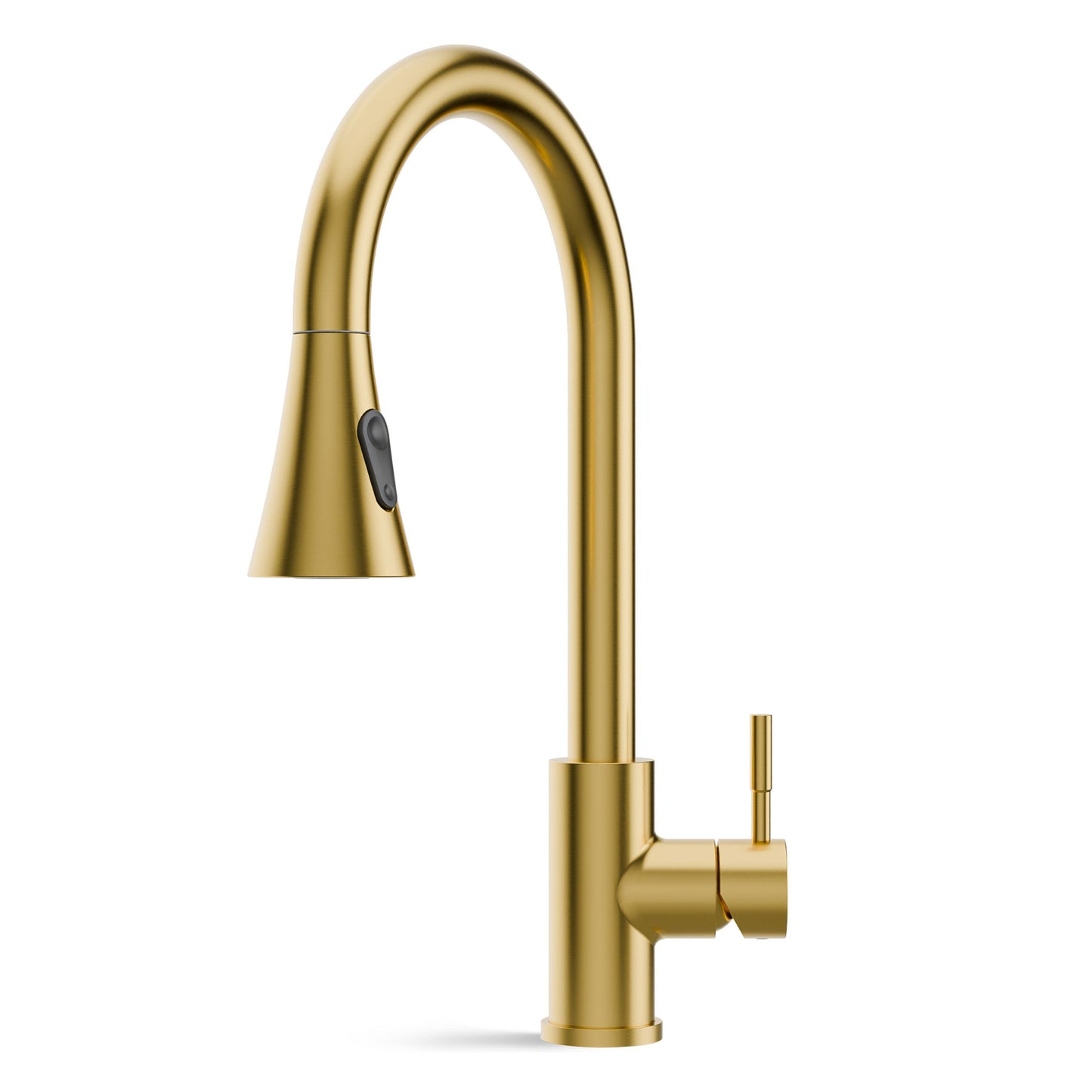 ANW HOME High-Arc Brushed Gold Kitchen Faucet with Pull-Out Spout and 360° Rotation – 410 mm