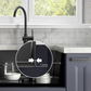 ANW HOME Spülbecken Küche Küchenspüle 1 Becken Unterbau Edelstahl 304 54x44 cm Graphit PVD Nano-Beschichtung Stärke 3,0/1 mm mit Siphon