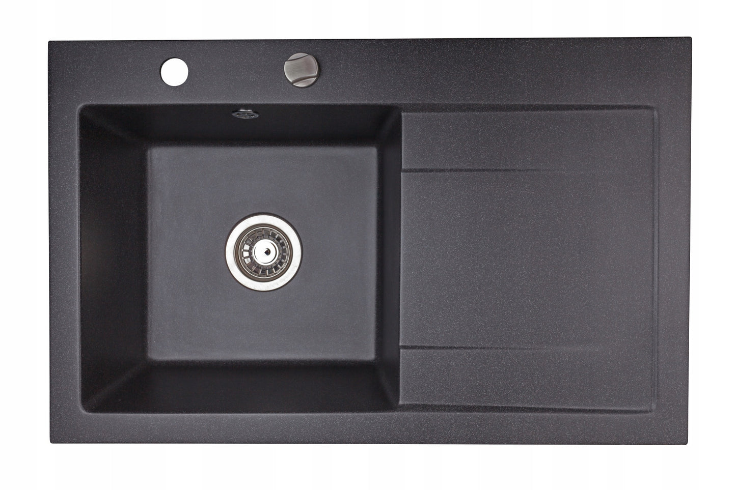 Egymedencés gránit konyhai mosogató csepegtetővel 80×50 cm – felülről beépíthető, antibakteriális, komplett szett
