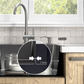 ANW HOME Kitchen Sink Stainless Steel Single Bowl Kitchen Sink 50 x 50 cm, Inset, Silver, Nano Coating, Thickness 3.0/1 mm, 22 cm Bowl Depth, with Waste Kit & Soap Dispenser