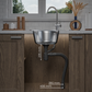 ANW HOME Lavello Cucina 1 Vasca con Gocciolatoio, Lavandino Cucina da Incasso in Acciaio Inox 201 57x45 cm, Argento, Finitura Antigraffio, Spessore 0,6 mm, con Sifone