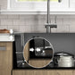 ANW HOME Lavello Cucina 1 Vasca, Lavandino Cucina Sottotop con Gocciolatoio, Acciaio Inox 304, 78x44 cm, Finitura con Nano-Rivestimento, Spessore 3.0+1 mm, Profondità 22 cm, con Sifone