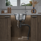 ANW HOME Fregadero Cocina 1 Seno Fregadero sobre Encimera con Escurridor Acero Inoxidable 201 57x45 cm Plata Acabado Satinado Grosor 0,6 mm con Sifón