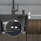 ANW HOME Fregadero Cocina 1 Seno Sobre Encimera, Fregadero Cocina Acero Inoxidable 304 40x50 cm, Grafito PVD, Acabado Nano, Grosor 3,0/1 mm, con Sifón, Dosificador y Cesta