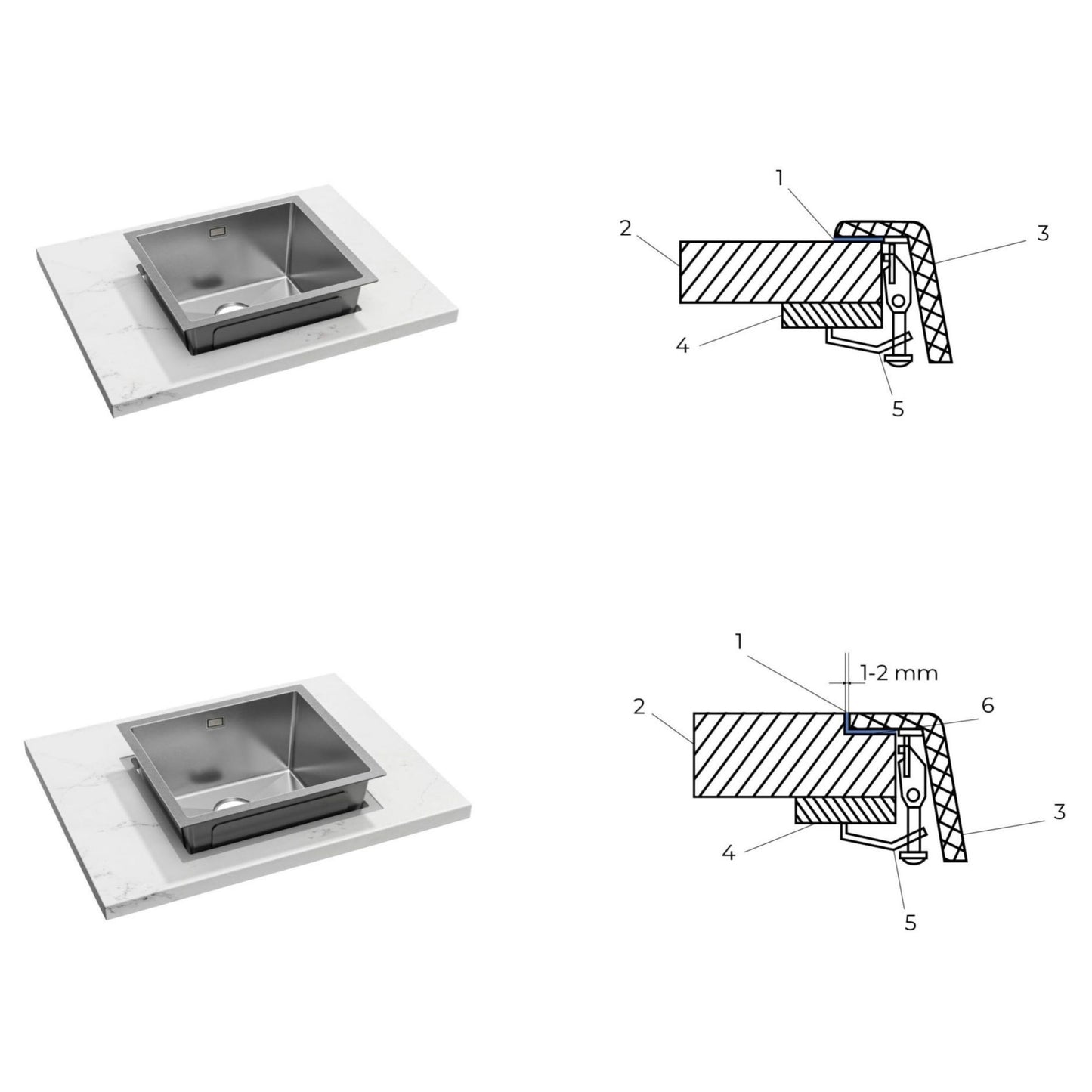 ANW HOME Spülbecken Küchenspüle Einbauspüle 1 Becken mit Abtropffläche Edelstahl 304 78x50 cm Gold PVD Nano-Beschichtung Stärke 3,0+1 mm mit Siphon, Seifenspender und Korb