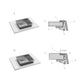 ANW HOME 50x45x22 cm Silver Nano Stainless Steel Kitchen Sink – Single Bowl, Top Mount, Scratch-Resistant