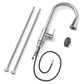 ANW HOME High-Arc Brushed Inox Kitchen Faucet with Pull-Out Spout and 360° Rotation – 410 mm