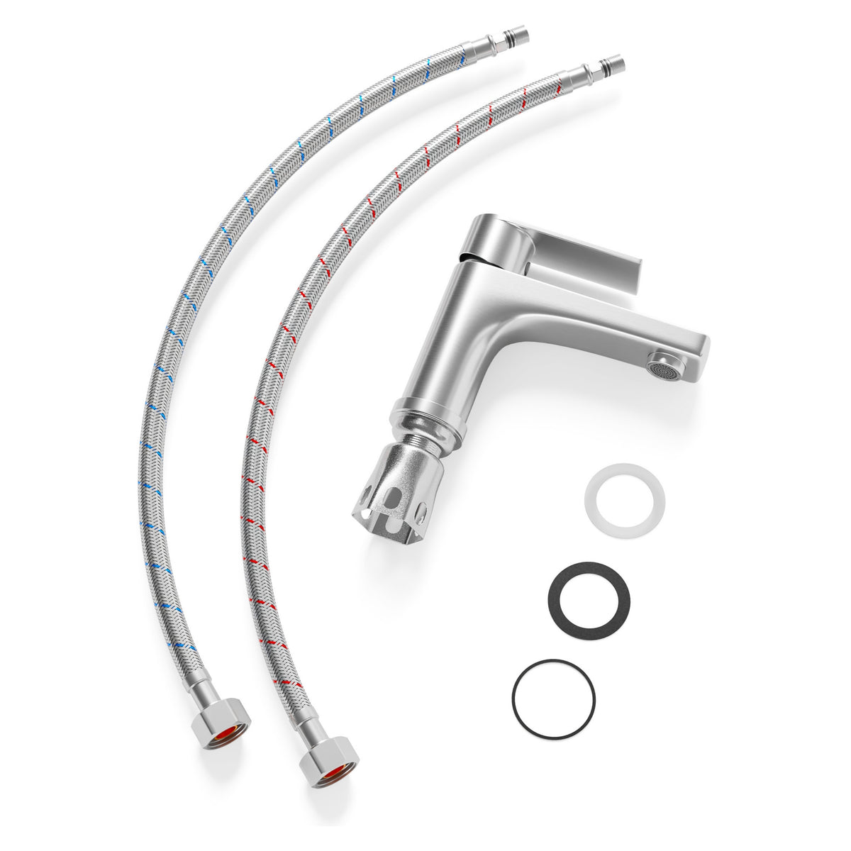 BATERIA UMYWALKOWA INOX SZCZOTKOWANA STOJĄCA 143 MM