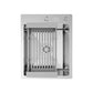 ANW HOME Lavello Cucina 1 Vasca, Lavello Acciaio Inox da Incasso 40 x 50 cm, Argento, Finitura Nano, Spessore 3,0/1 mm, Profondità 22 cm, con Sifone e Dosatore