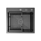 ANW HOME Kitchen Sink, Single Bowl Stainless Steel Sink 50x45 cm, Topmount, Graphite PVD, 22 cm Depth, Thickness 3.0+1 mm, Nano-Coating Anti-Scratch Finish, with Siphon, Soap Dispenser and Basket