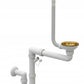 Under-Mount Gold Stainless Steel Kitchen Sink 44x44 cm, PVD Finish, Free Siphon Included