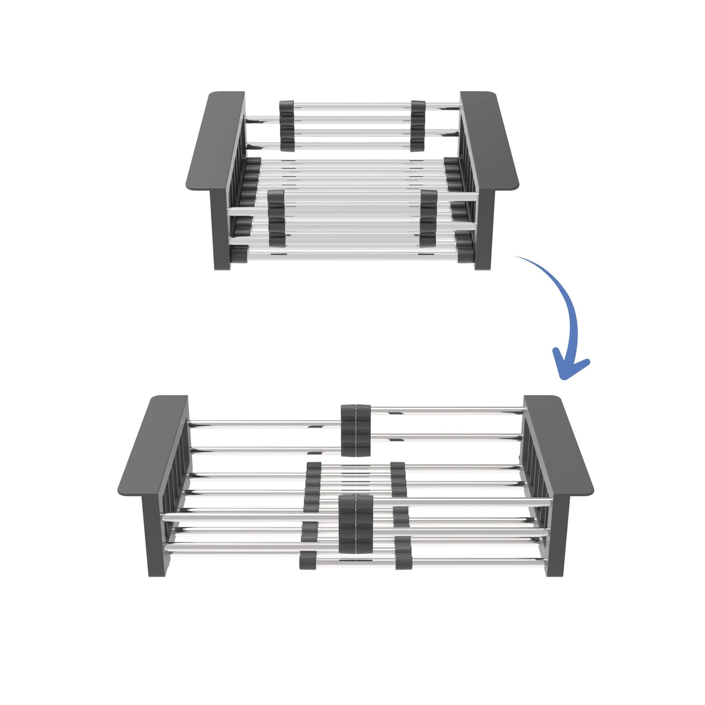 ANW HOME Edelstahlspüle mit Abtropffläche 63×50×22 cm Links (L) 304 Edelstahl