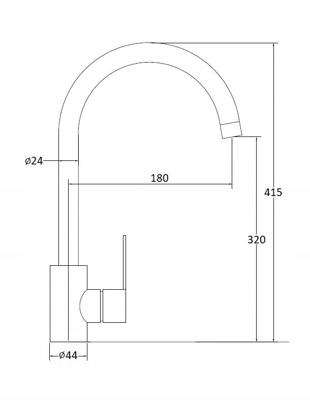 faucet stainless steel sizes