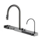 Acero Smart Sink 7546D con grafito de grifo en cascada