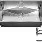 ANW HOME Kitchen Sink, Stainless Steel Kitchen Sink, Undermount Single Bowl 74x44 cm, Silver, Nano Coating, Thickness 3.0/1 mm, 22 cm Deep Bowl, with Waste Kit