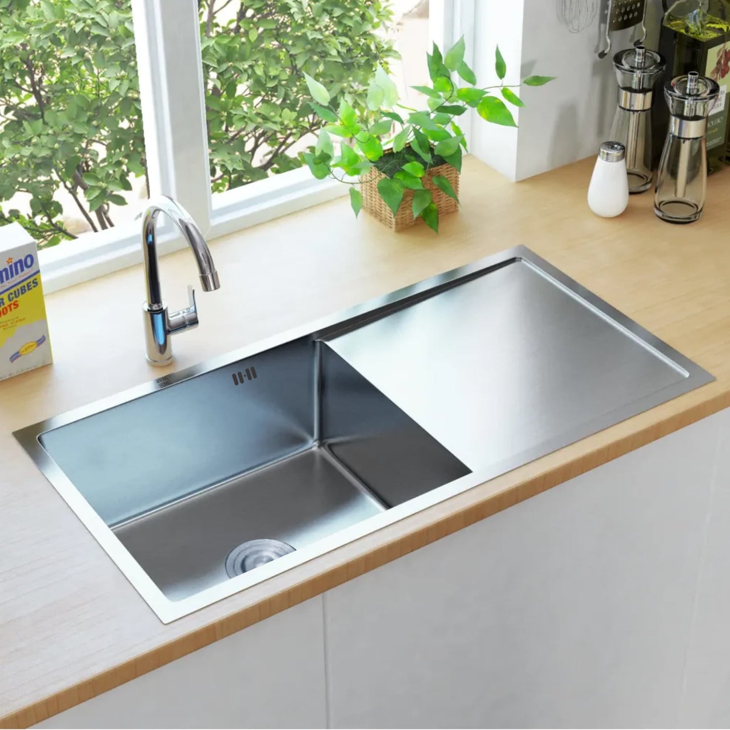 Stainless Steel Sink Satin Inox 78X44