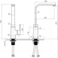 Küchenarmatur JF-9407S Inox Gebürsteter Stahl 415 mm