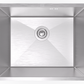 ANW HOME Fregadero Cocina 1 Seno, Fregadero Bajo Encimera Acero Inox 54x44, Profundidad 22 cm, Grosor 3.0+1 mm, Nano Revestimiento, con Sifón