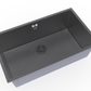 ANW HOME HD-7444B Kitchen Sink, Stainless Steel, PVD Coating, 74x44x21 cm, Undermount Installation, Graphite Color