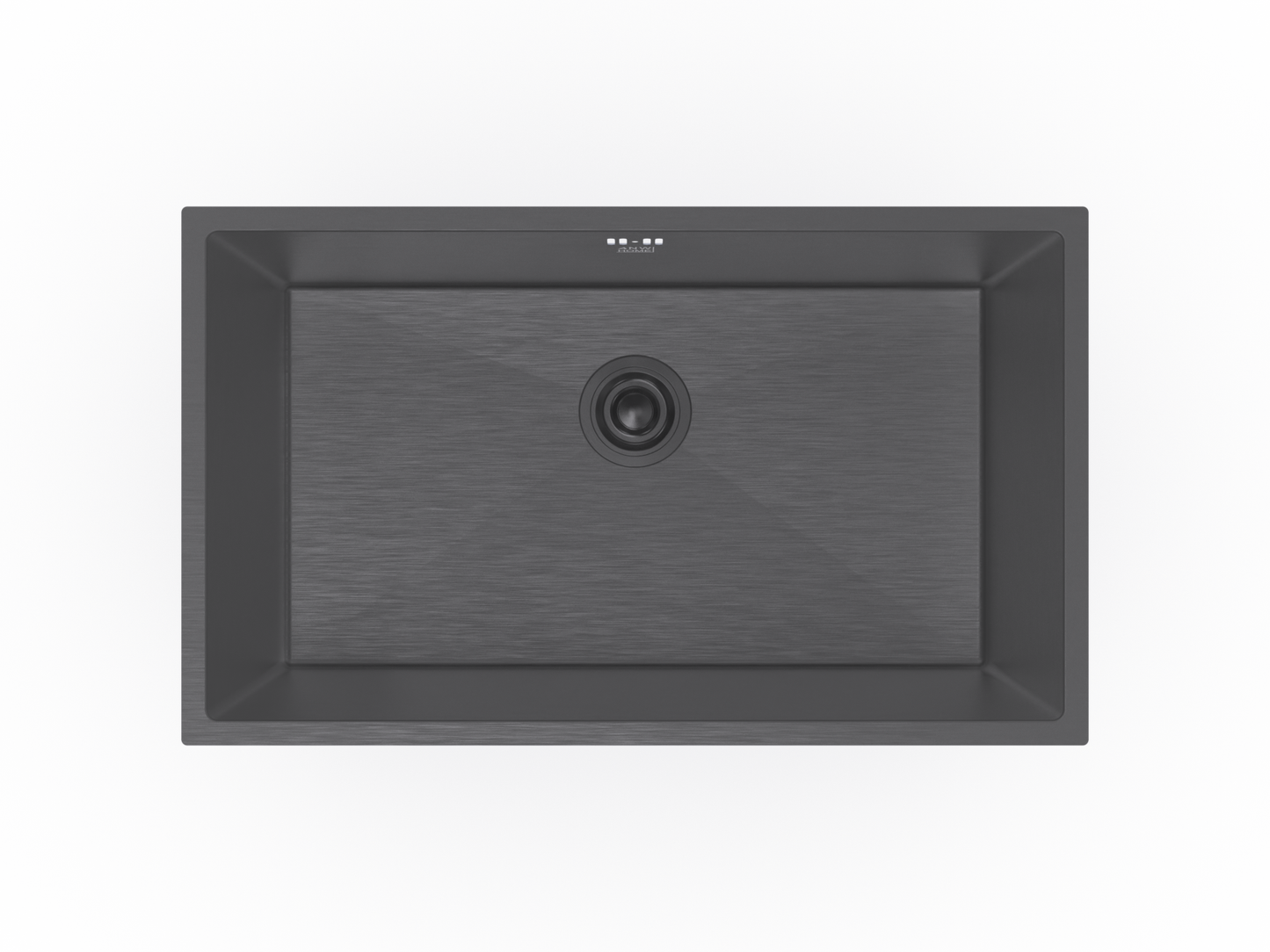 ANW HOME HD-7444B Kitchen Sink, Stainless Steel, PVD Coating, 74x44x21 cm, Undermount Installation, Graphite Color