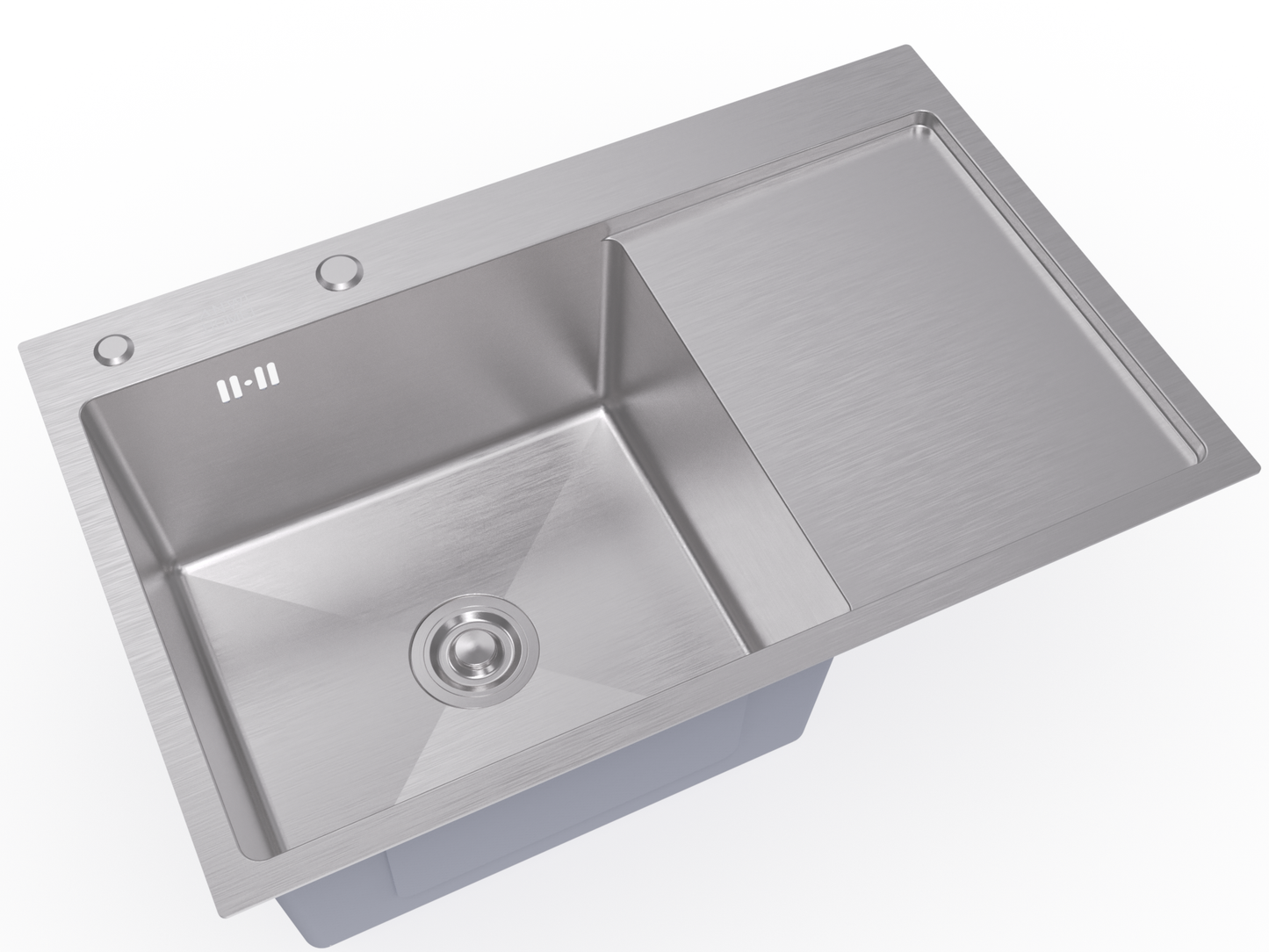 Единична мивка от неръждаема стомана 780x500x210 мм