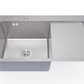 Единична мивка от неръждаема стомана 780x500x210 мм