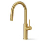 ANW HOME High-Arc Gold Kitchen Faucet with Pull-Out Spout and 360° Rotation – 420 mm
