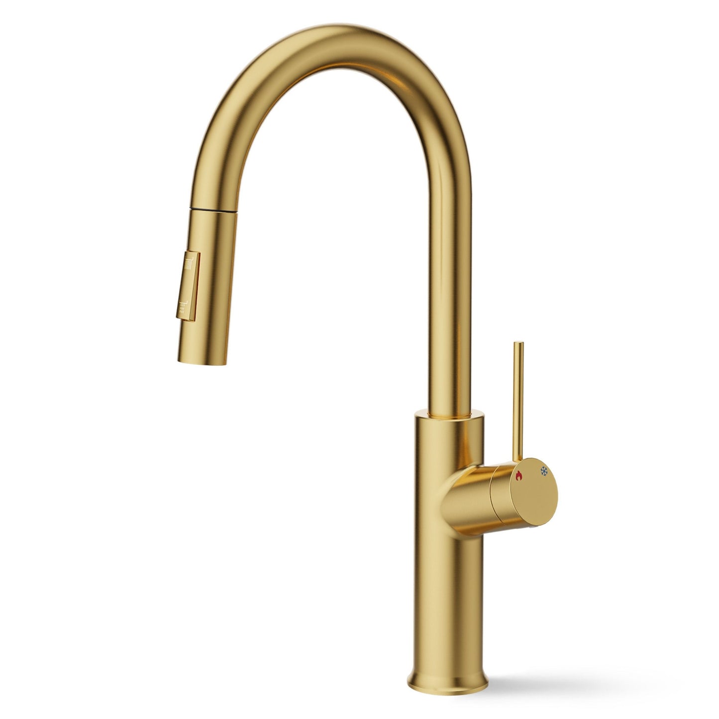 ANW HOME High-Arc Gold Kitchen Faucet with Pull-Out Spout and 360° Rotation – 420 mm