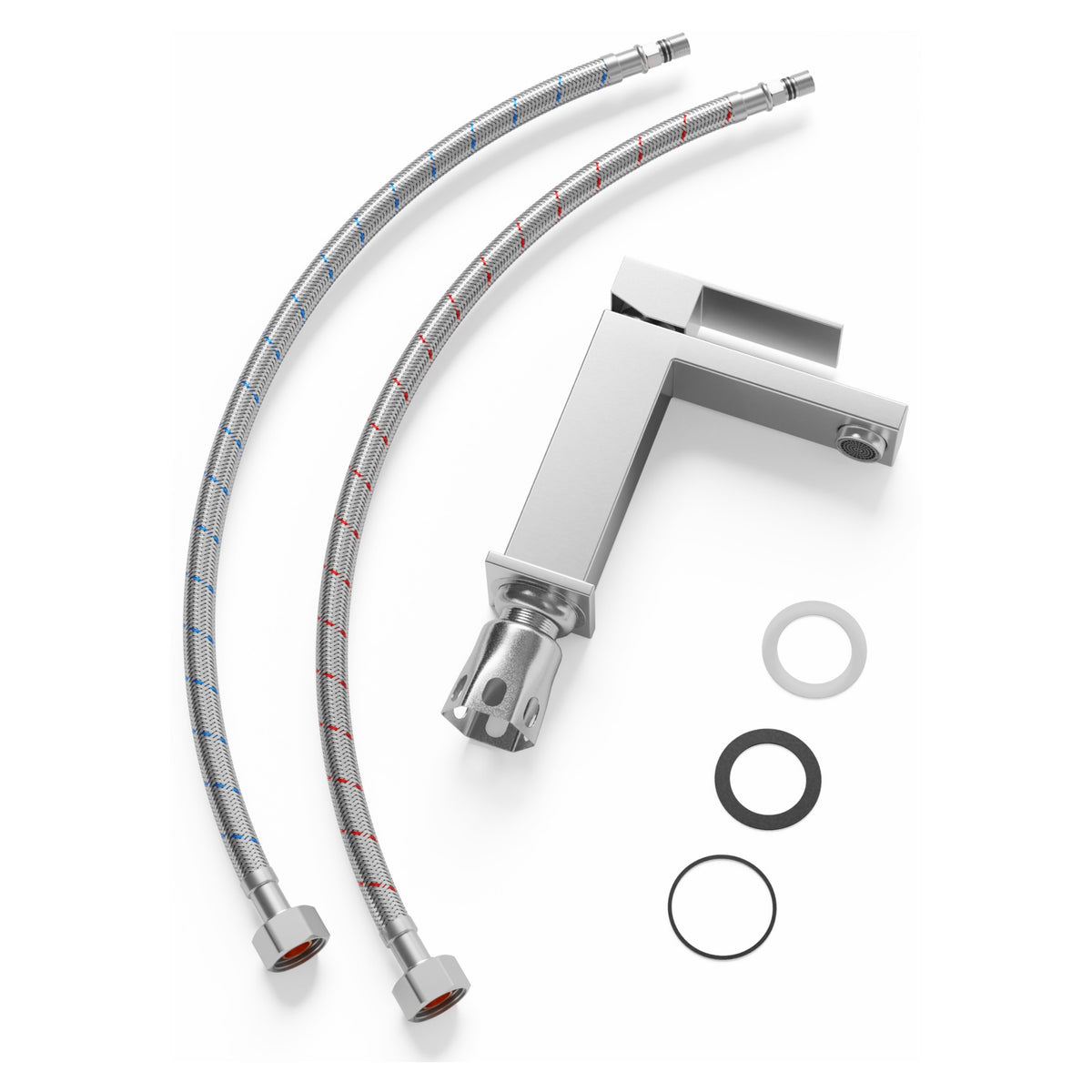 BATERIA UMYWALKOWA INOX SZCZOTKOWANA STOJĄCA 175 MM