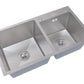 stainless steel double bowl sink color silver size 78x43