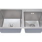 stainless steel double bowl sink color silver size 78x43