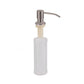 soap dispenser attached to a kitchen sink color silver