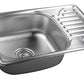 Stainless steel sink 66x42x16 cm